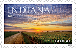 Indiana Statehood bicentennial stamp